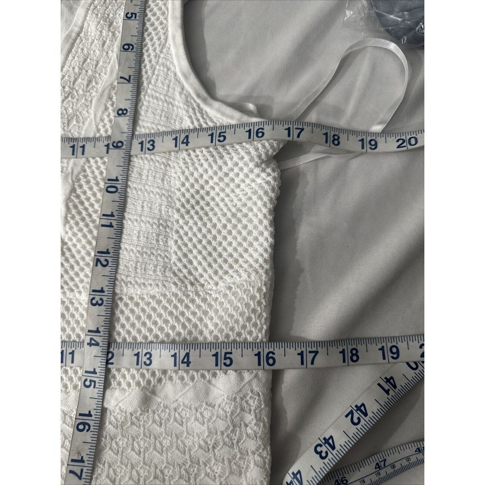 NWT $79 White House Black Market [ L ]‎ Pointelle V Neck Tank White #6330 - Picture 8 of 11